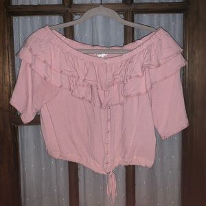 Ladies Off the Shoulder Crop Top